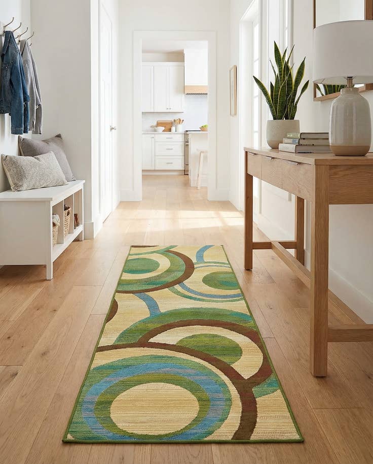 Detail image of 2' x 6' Easy-Clean Modern Indoor / Outdoor Runner Rug