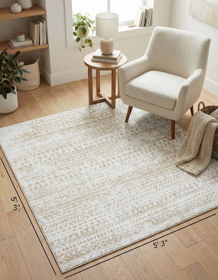 Detail image of 5' 3 x 5' 3 Hermitage Square Rug