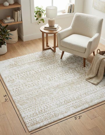 5' 3 x 5' 3 Hermitage Square Rug
