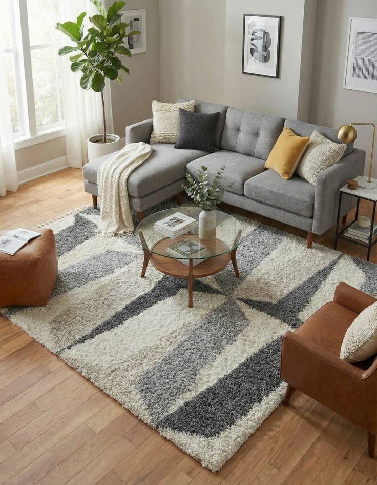 Detail image of 8' x 8' Lagom Shag Square Rug