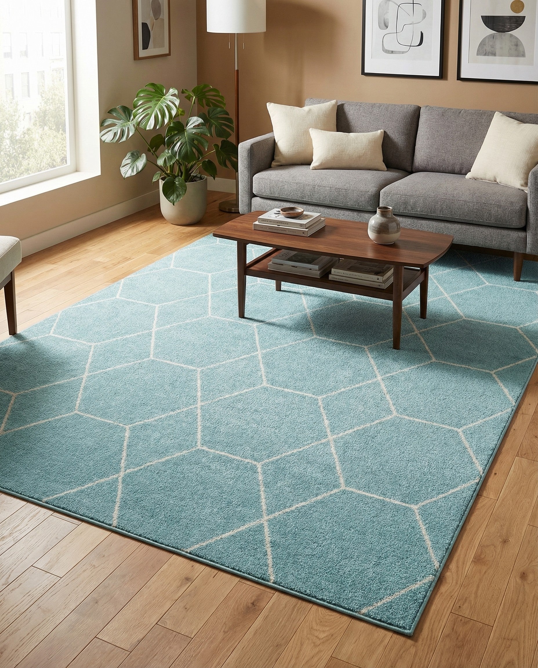 7' 10 x 11' Lattice Frieze Rug