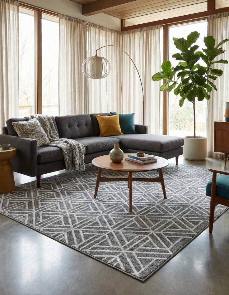 Detail image of  7' x 10' Lattice Trellis Rug