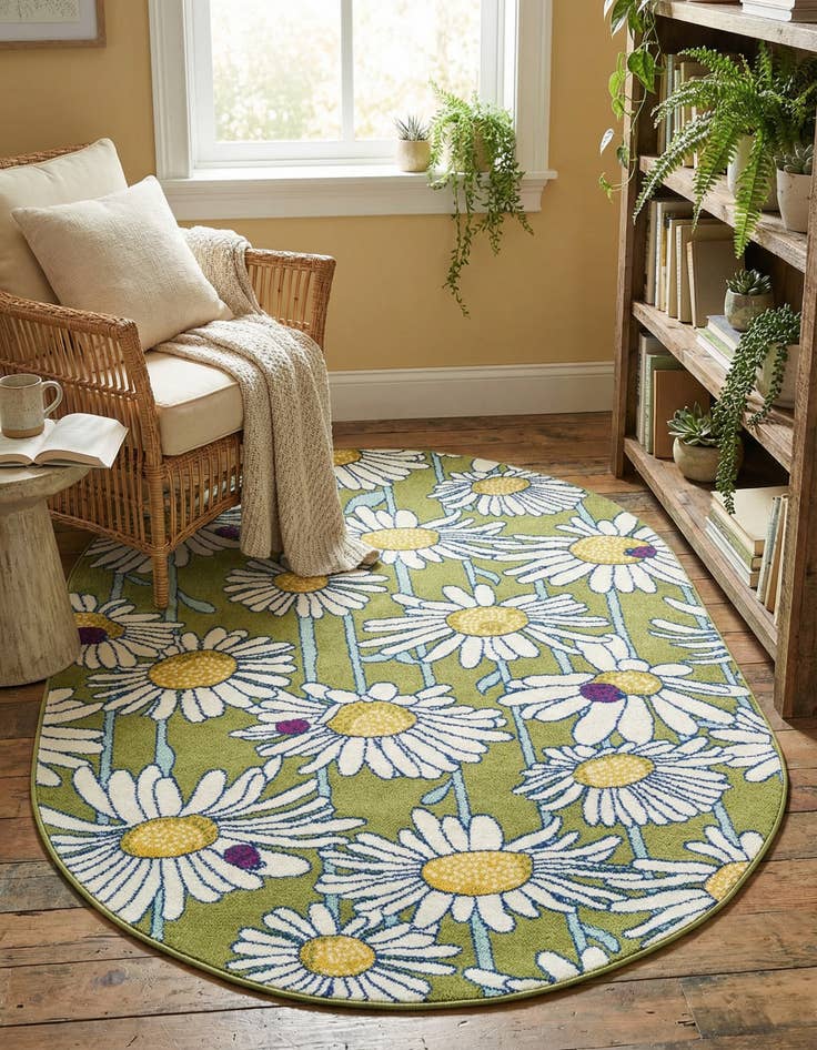 Detail image of 5' 3 x 7' 10 Bloom Oval Rug