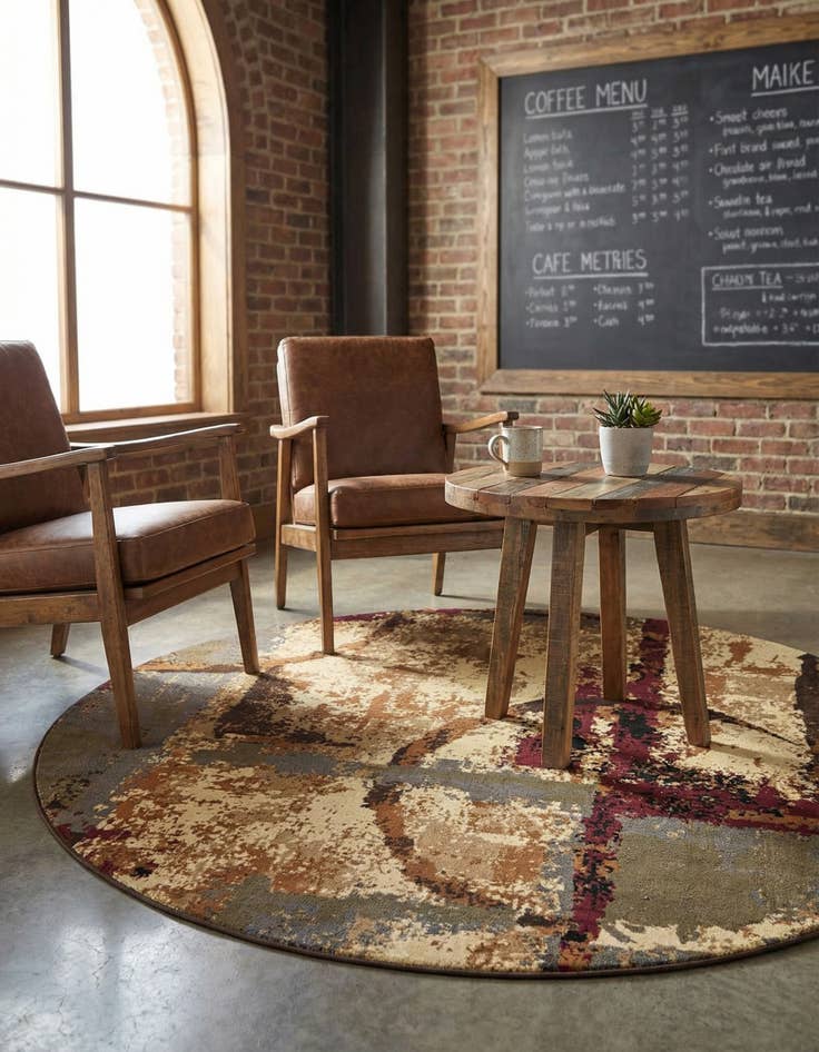 Detail image of 7' 10 x 7' 10 Cafe Round Rug