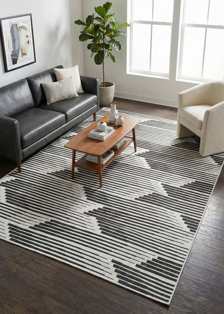 9' x 12' Easy-Clean Modern Indoor / Outdoor Rug