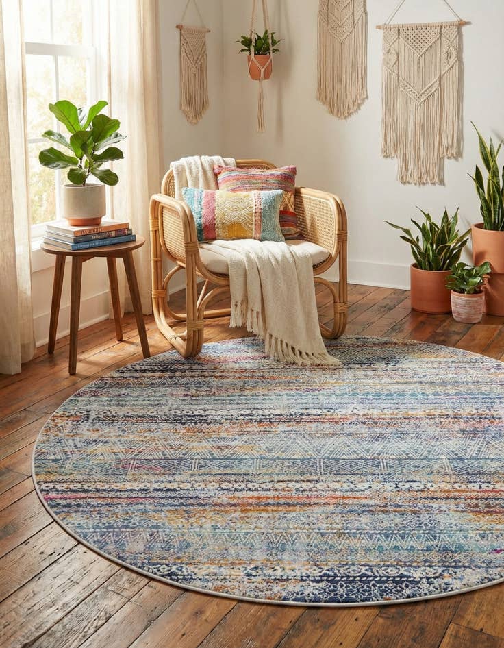 Detail image of 5' 2 x 5' 2 Malibu Round Rug