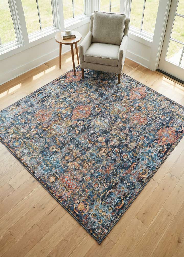 7' 7 x 7' 7 Washable Timeless Square Rug