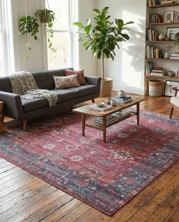 Detail image of 10' 6 x 10' 6 Washable Maahru Square Rug