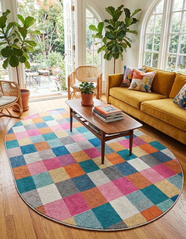 Detail image of  7' 10 x 10' Azalea Oval Rug