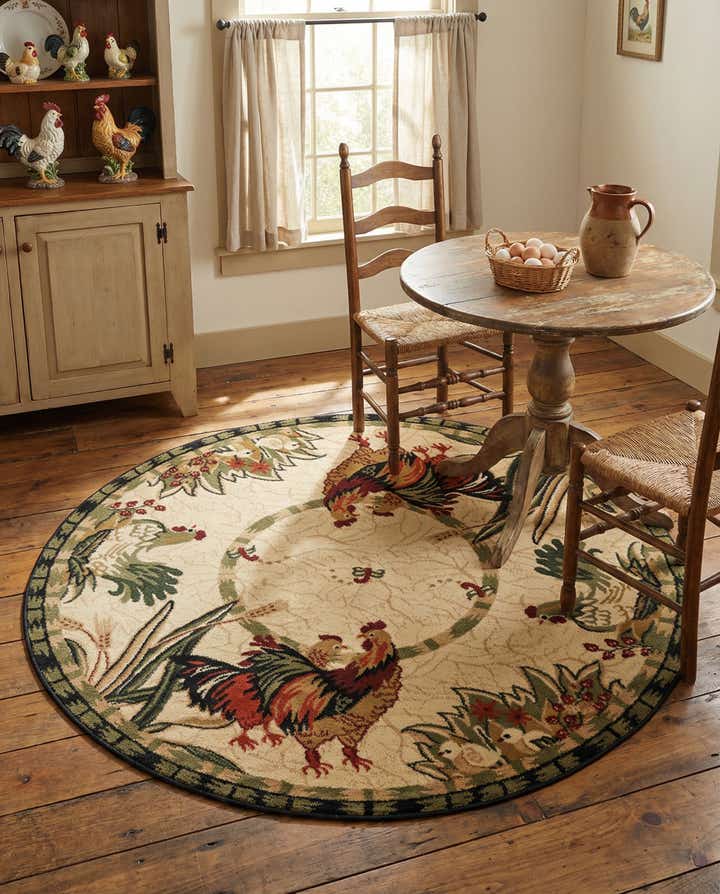 5' 3 x 5' 3 Pastoral Round Rug