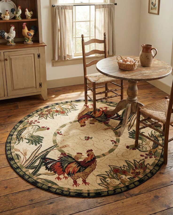 Detail image of 5' 3 x 5' 3 Pastoral Round Rug