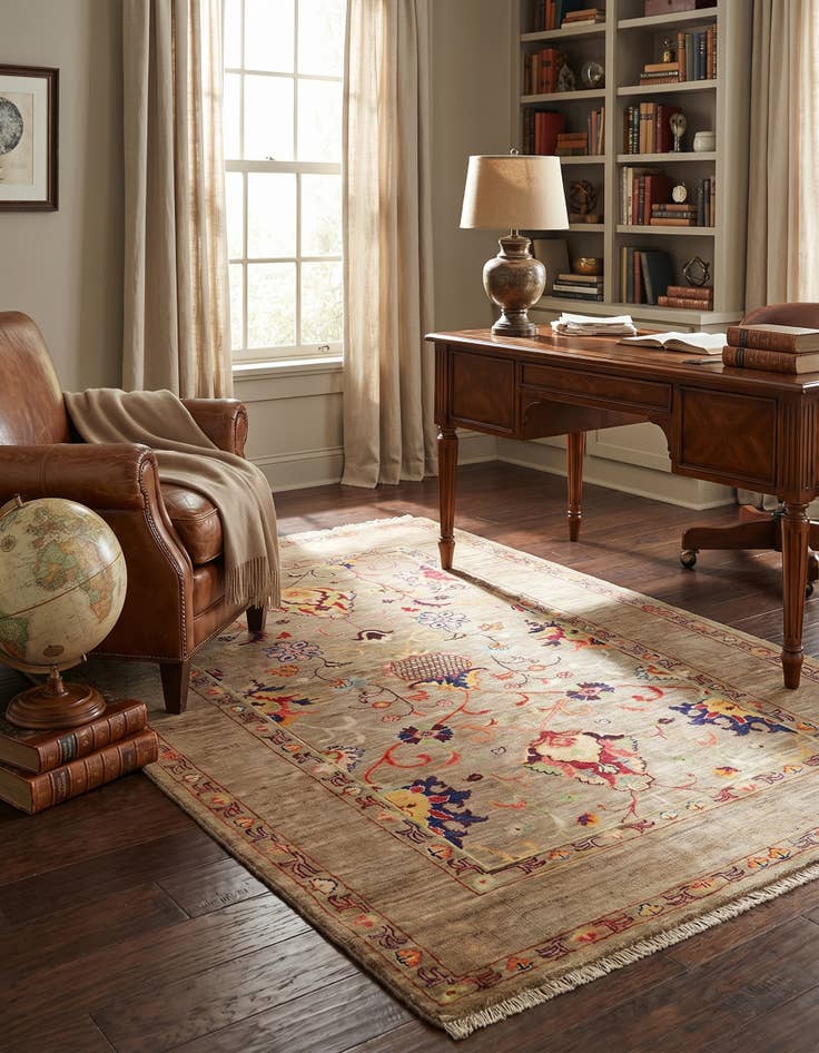 Detail image of 4' x 6' Hand Knotted Ariana Ziegler Rug