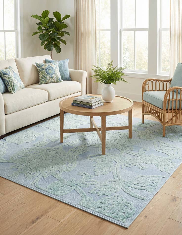 Detail image of 7' 10 x 7' 10 Washable Aruba Indoor / Outdoor Square Rug