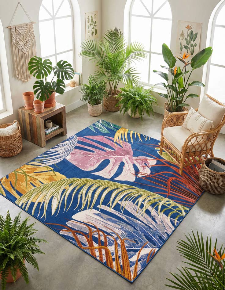 Detail image of 7' 10 x 7' 10 Blossom Square Rug