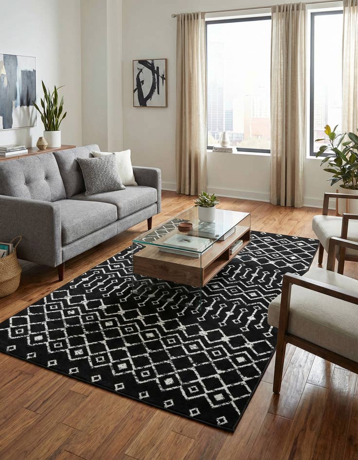 Detail image of 5' 3 x 8' Kasbah Trellis Rug