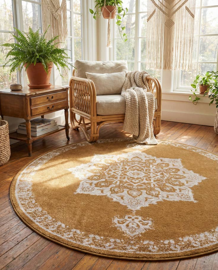 Detailansicht von 245cm x 245cm Arcadia Rund Teppich