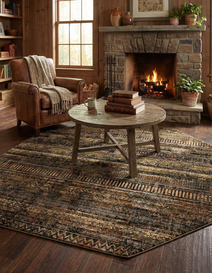 Detail image of 7' 10 x 7' 10 Saturn Octagon Rug