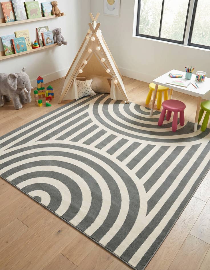 Detail image of 7' 10 x 7' 10 Whimsy Kids Square Rug