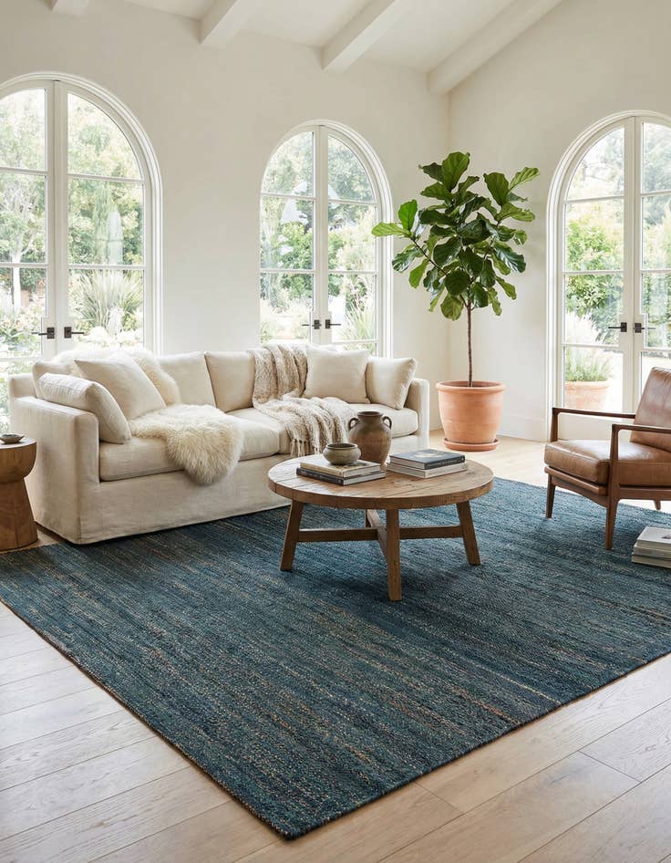 Detail image of 9' x 12' Hand Woven Palm Beach Jute Rug