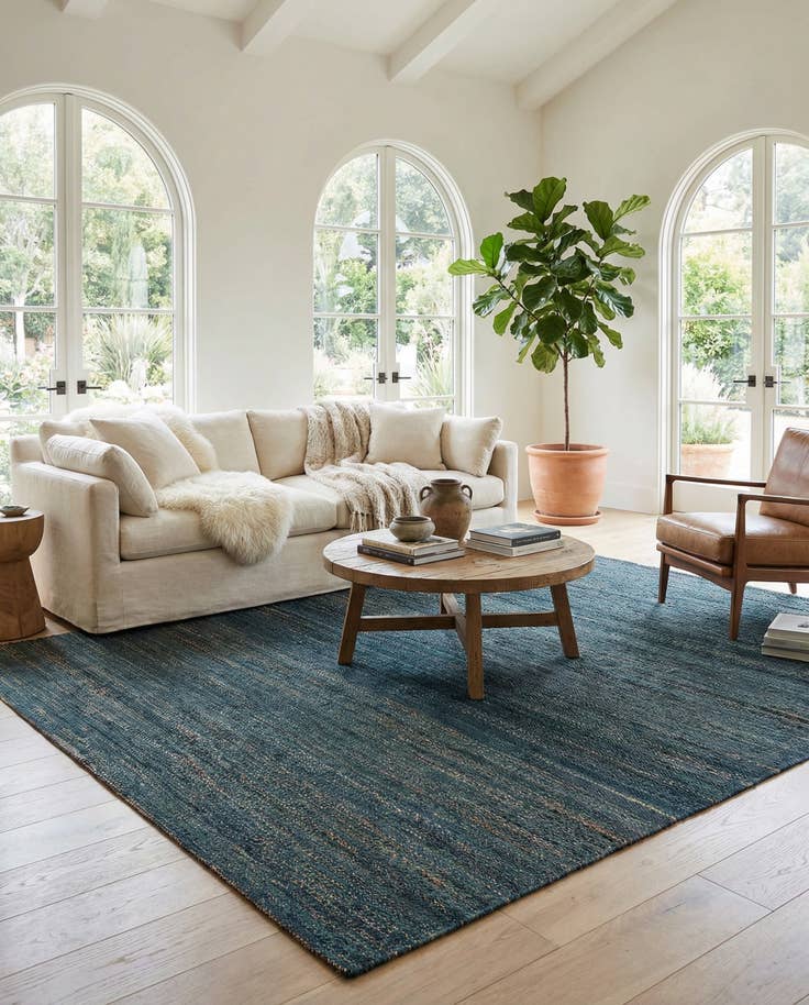 Detail image of 9' x 12' Hand Woven Palm Beach Jute Rug
