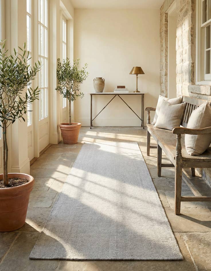 Detail image of 2' 7 x 13' 1  Hand Woven Jill Zarin English Manor Farmhouse Wool Runner Rug