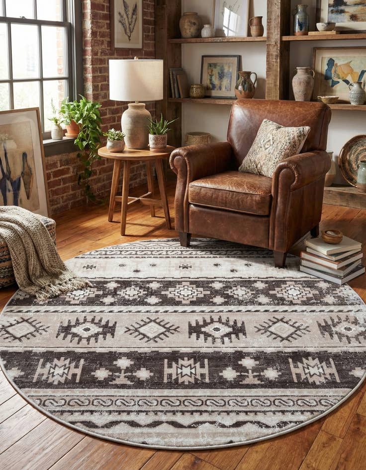 Detail image of 5' 3 x 5' 3 Lucerne Round Rug