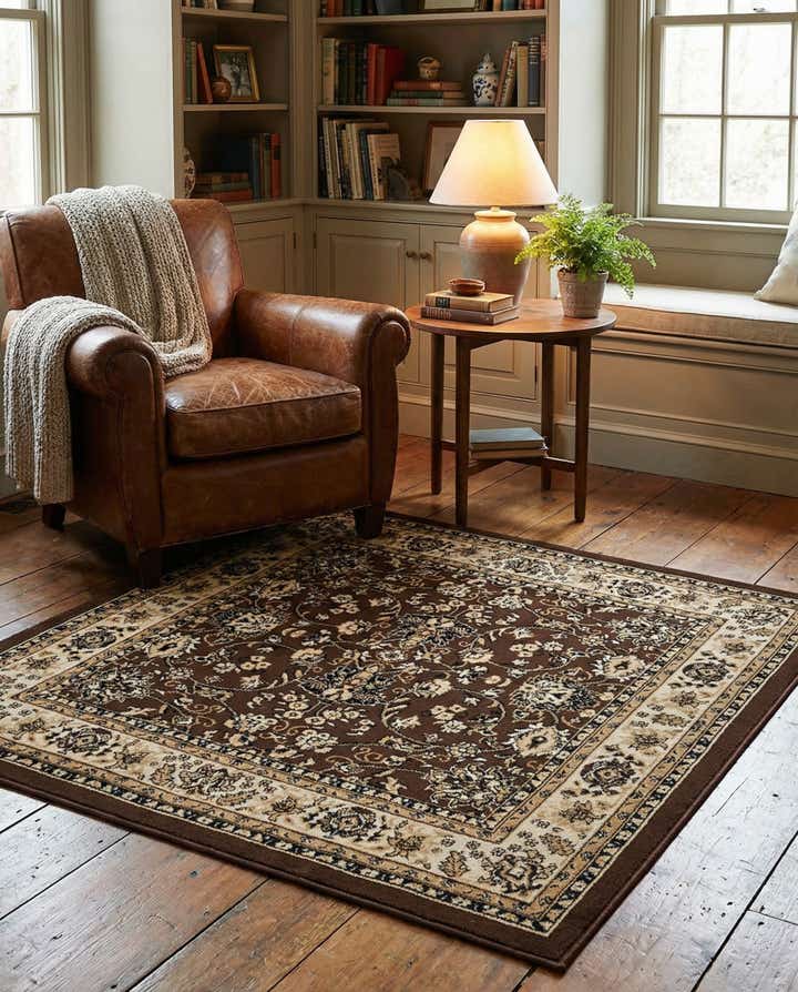 160cm x 160cm Kashan Design Vierkant Vloerkleed