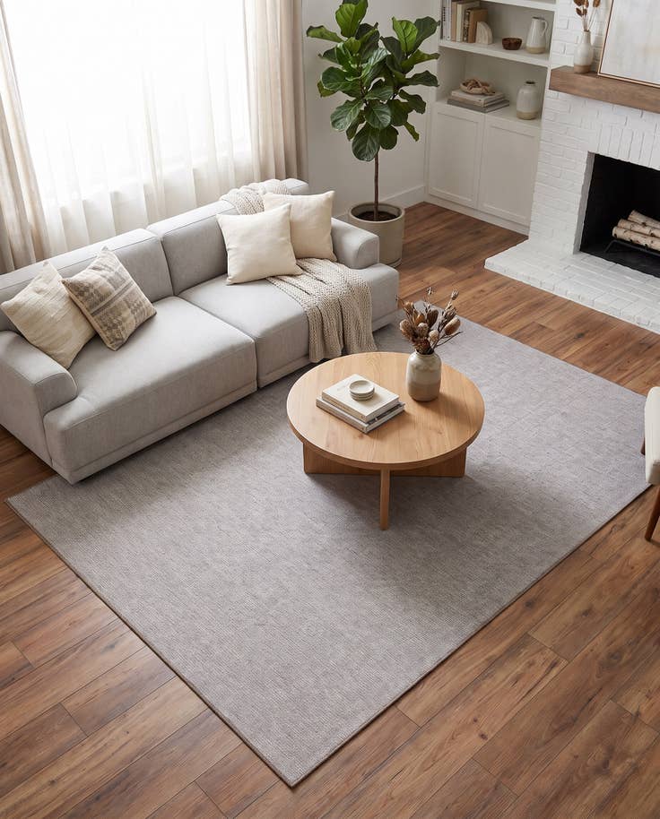 Detail image of 6' 3 x 9' Easy-Clean Solid Indoor / Outdoor Rug