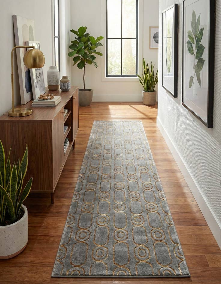Detail image of 2' 7 x 12' Vogue Geo Runner Rug