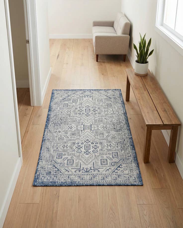 Detail image of 3' x 5' 3 Easy-Clean Aztec Indoor / Outdoor Rug
