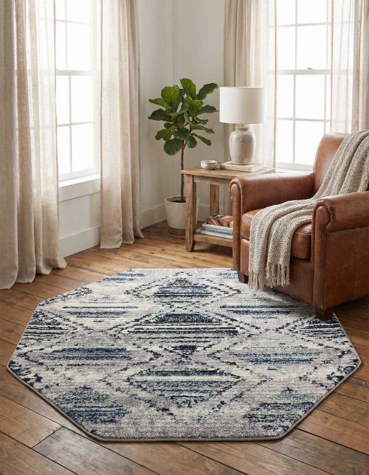 Detail image of 5' 3 x 5' 3 Tagine Octagon Rug