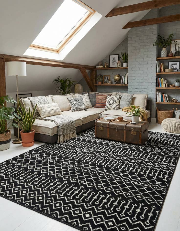 Detail image of 9' x 12' Kasbah Trellis Rug