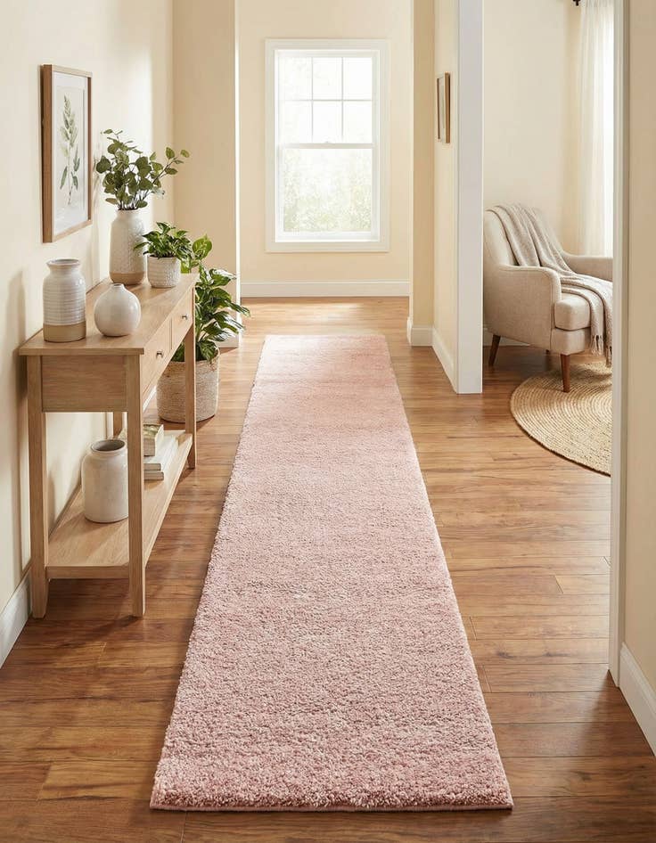 Detail image of 2' 2 x 13' Solid Frieze Runner Rug