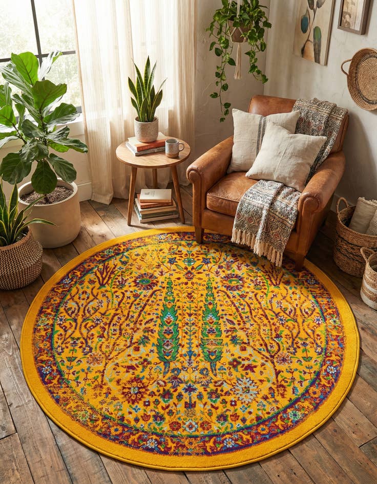 Detail image of 4' x 4' Calypso Round Rug