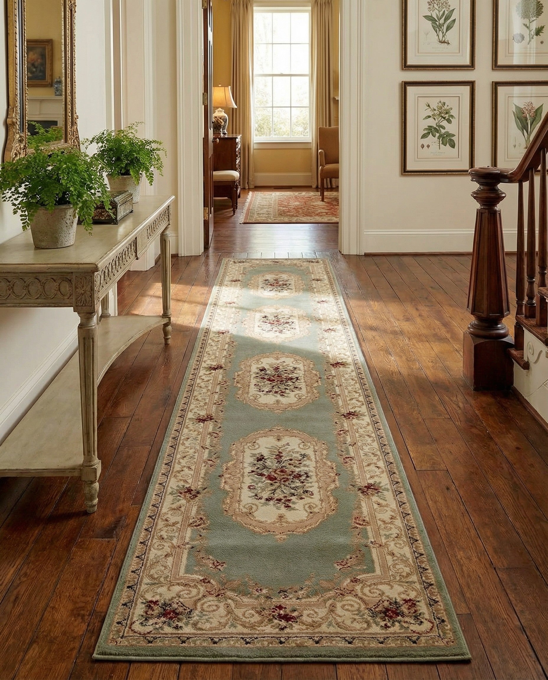 3' x 16' 5 Classic Aubusson Runner Rug