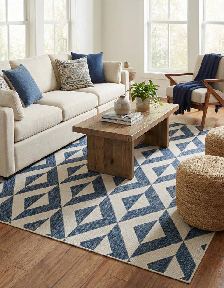 Detail image of 7' 10 x 7' 10 Washable Jill Zarin Napa Indoor / Outdoor Square Rug