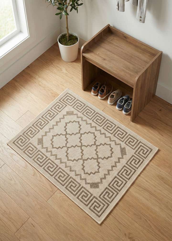 2' 2 x 3' Easy-Clean Trellis Indoor / Outdoor Rug