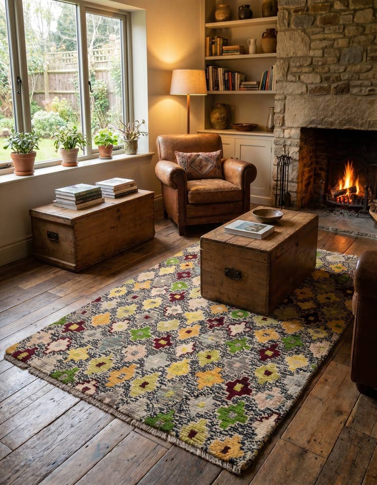 Detail image of 3' 4 x 5' 2 Hand Knotted Balouch Wool Rug