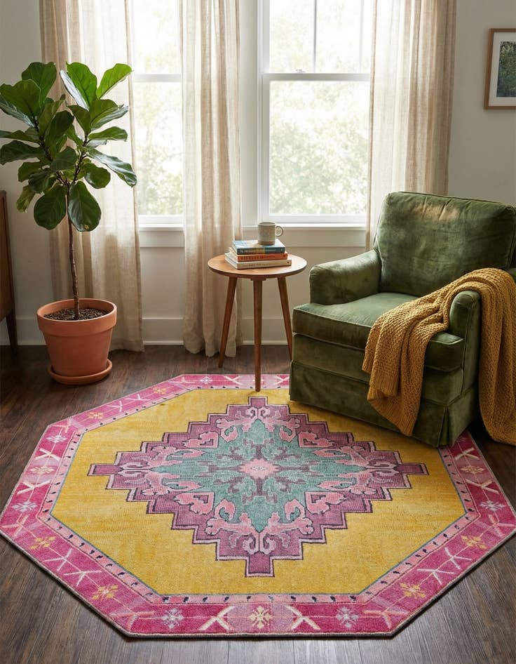 Detail image of 5' x 5' Timeless Octagon Rug
