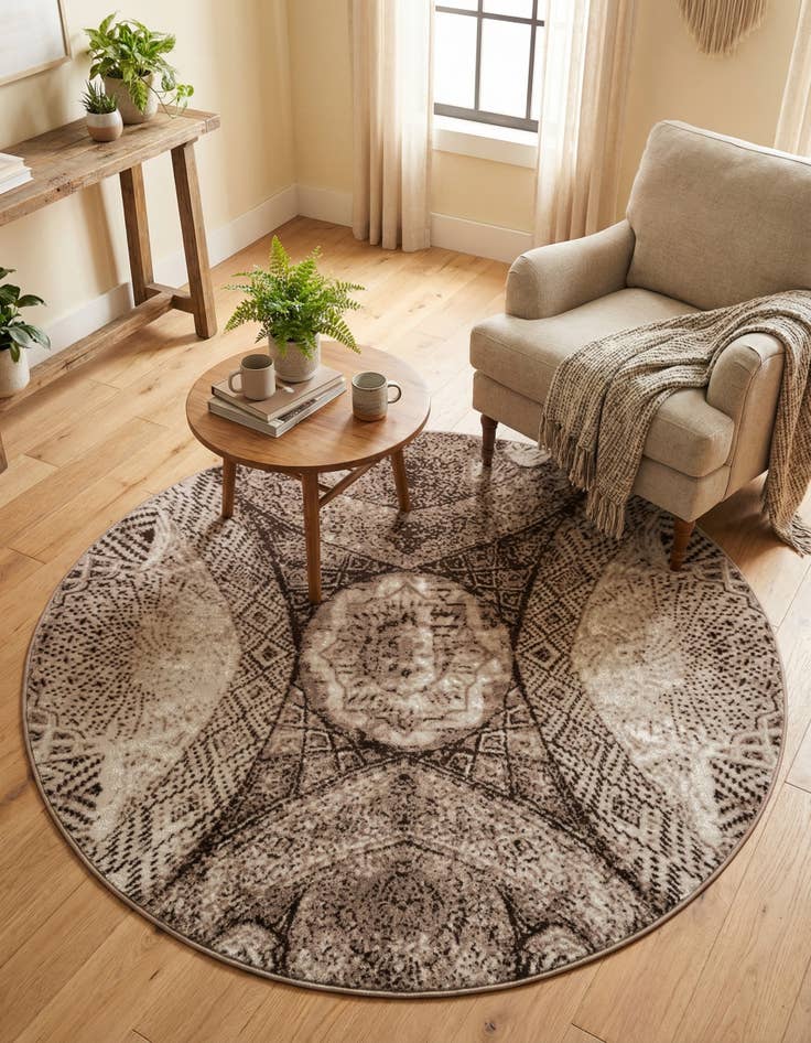 Detail image of 5' 3 x 5' 3 Monte Carlo Round Rug