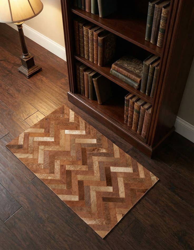 Detail image of 2' x 3' Cowhide Leather Rug