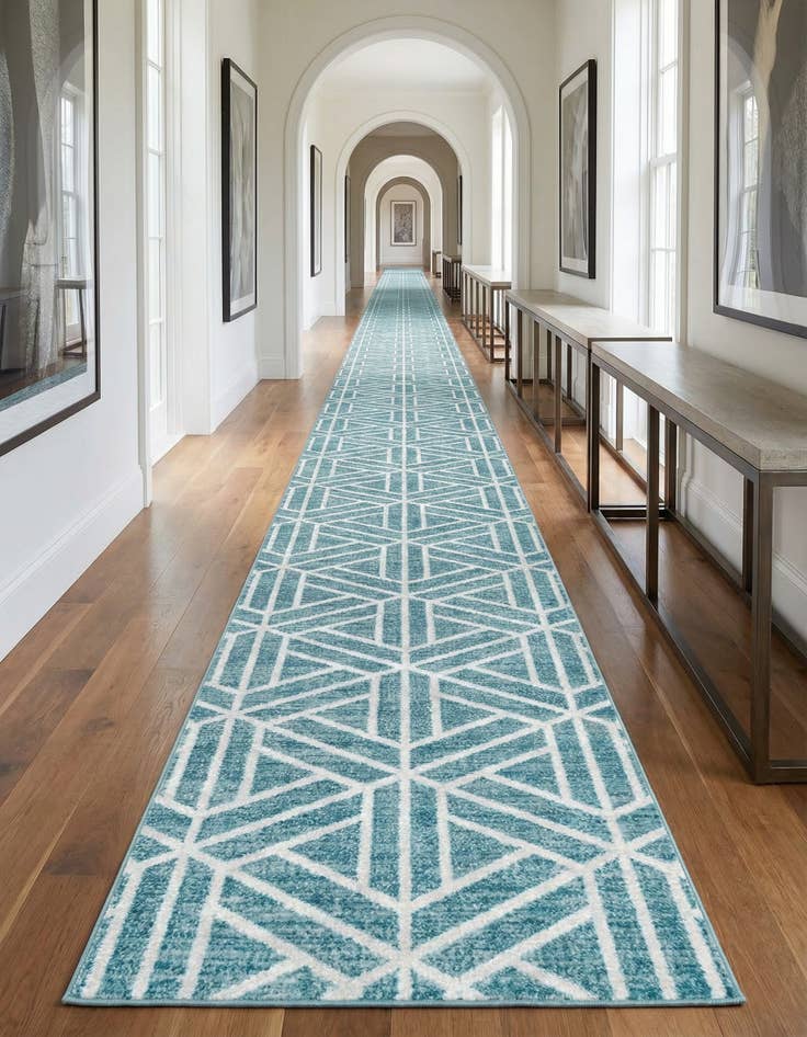 Detail image of 3' x 19' 8 Lattice Trellis Runner Rug