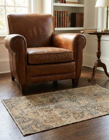 2' 4 x 3' 8 Hand Knotted Ultra Vintage Persian Wool Rug
