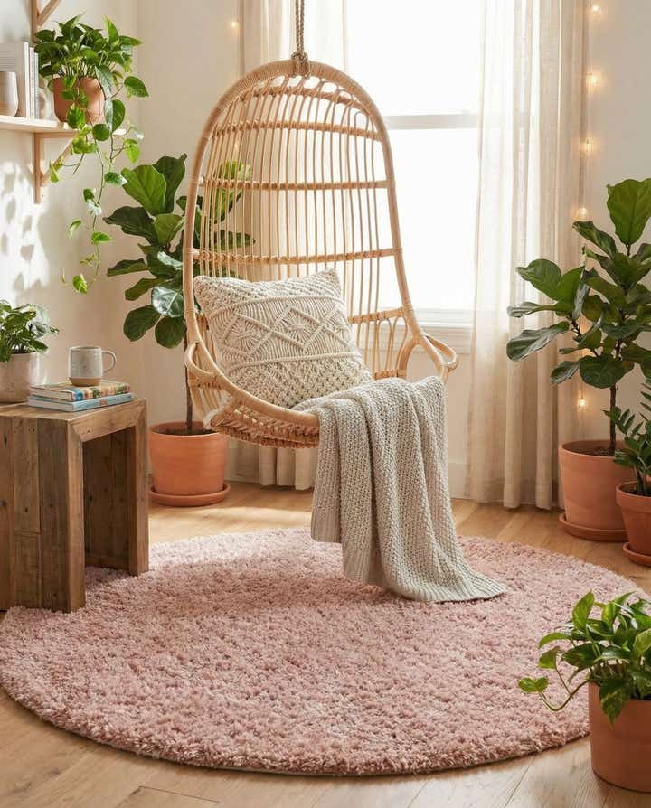 6' x 6' Zermatt Shag Round Rug