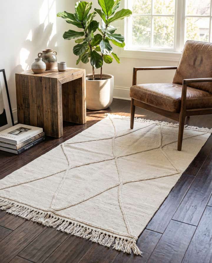 3' 3 x 5' 1 Hand Woven Kilim Modern Wool Rug