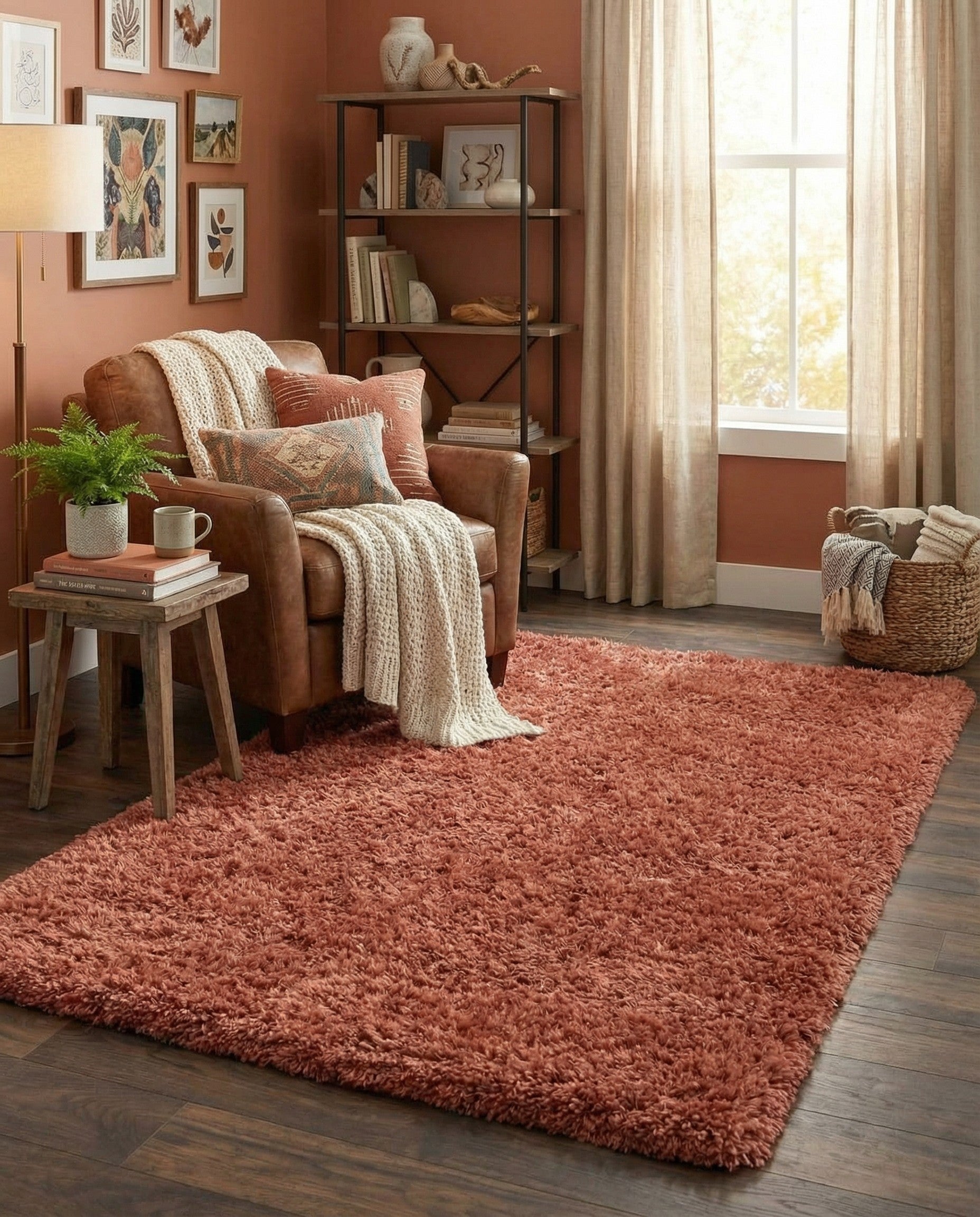 Vintage Rose 4' x 6' Infinity Shag Rug | Rugs.com