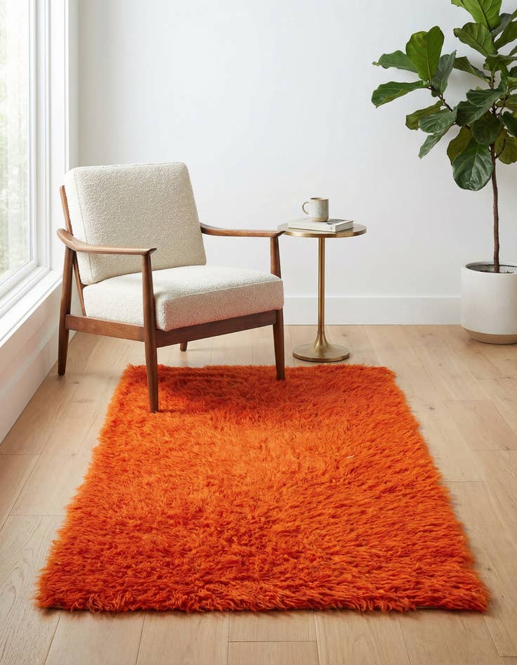 Detail image of 2' 9 x 4' 10 Hand Knotted Moroccan Wool Rug