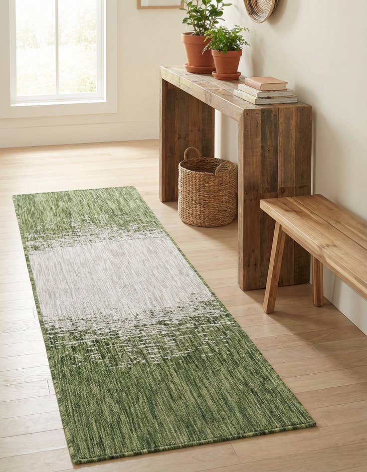 Detail image of 2' x 6' Easy-Clean Modern Indoor / Outdoor Runner Rug