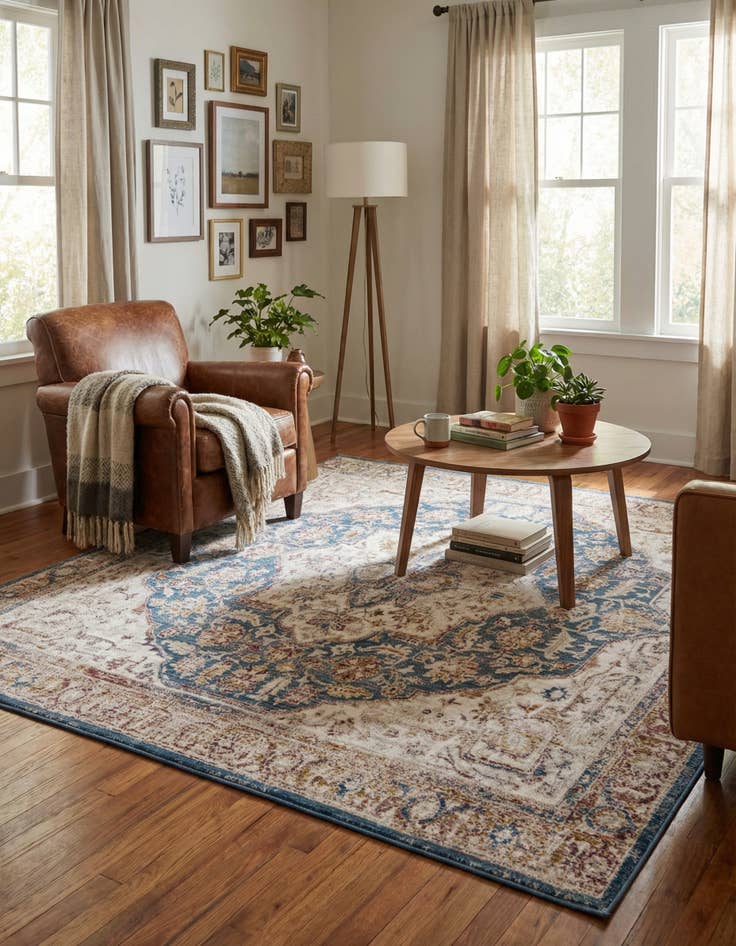 Detail image of 7' 10 x 7' 10 Deepa Square Rug