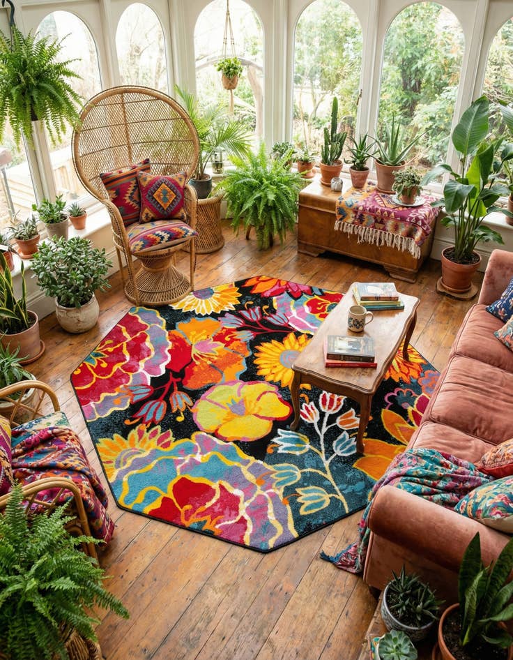 Detail image of 8' x 8' Florence Octagon Rug
